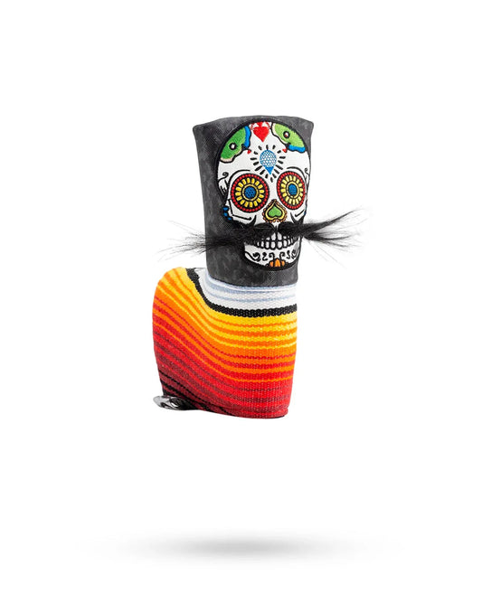 Mustache Sugar Skull - Blade Putter Cover Gray Camo - GOLF LEAGUE