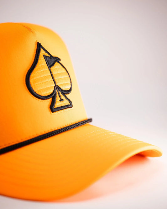 Perforated Rope Hat - Highlighter Orange - GOLF LEAGUE