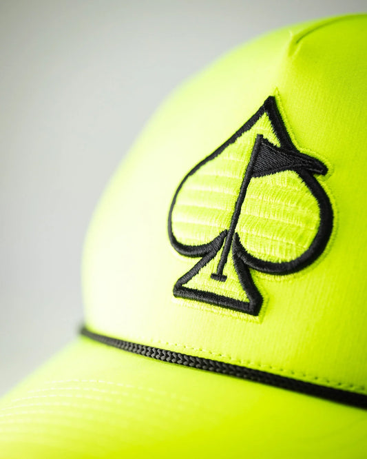 Perforated Rope Hat - Highlighter Yellow - GOLF LEAGUE