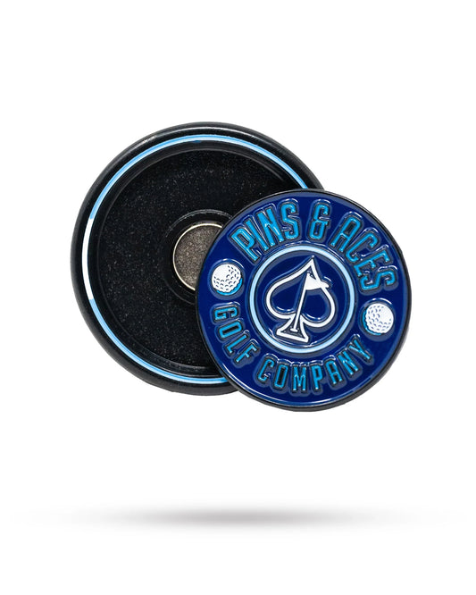 Pop Out Medallion Ball Marker - Navy - GOLF LEAGUE