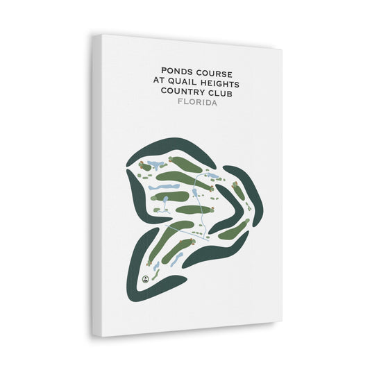 Ponds Golf Course at Quail Heights Country Club, Florida - Printed Golf Courses