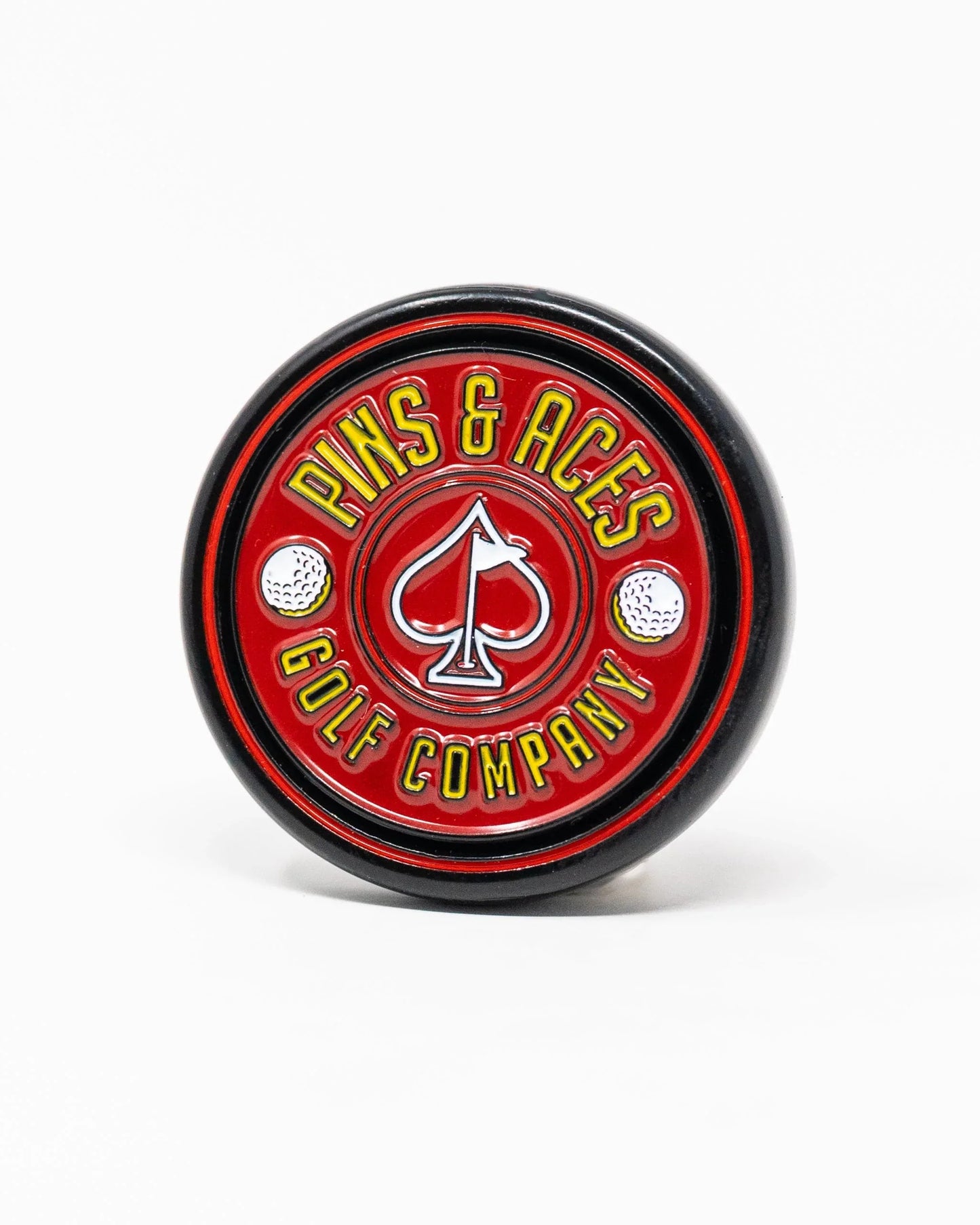 Pop Out Medallion Ball Marker - Red - GOLF LEAGUE
