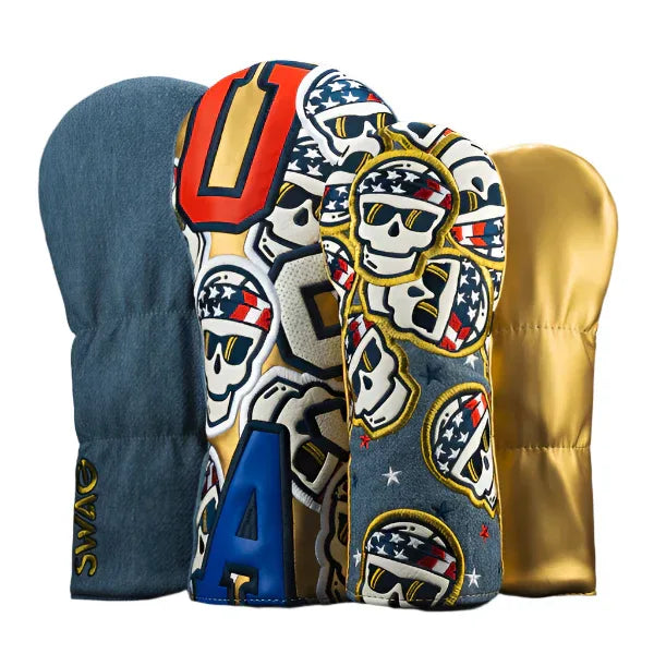 Swag Golf - Americana Falling Skulls Driver Headcover - GOLF LEAGUE
