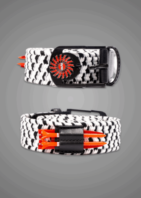 THE BRAIDED BYRD GOLF BELT - Black/Grey: Best Golf Belt