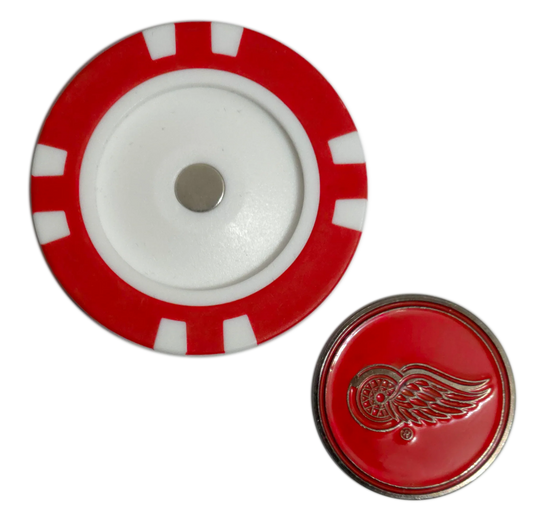 Officially Licensed Detroit Red Wings Poker Chip Golf Ball Marker - GOLF LEAGUE
