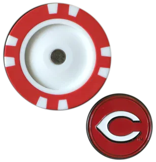 Officially Licensed Cincinnati Reds Poker Chip Ball Marker Short Description: - GOLF LEAGUE