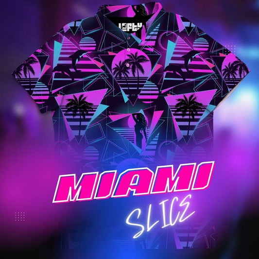 Miami Slice | Retro/Vaporwave Golf Polo for Men - GOLF LEAGUE