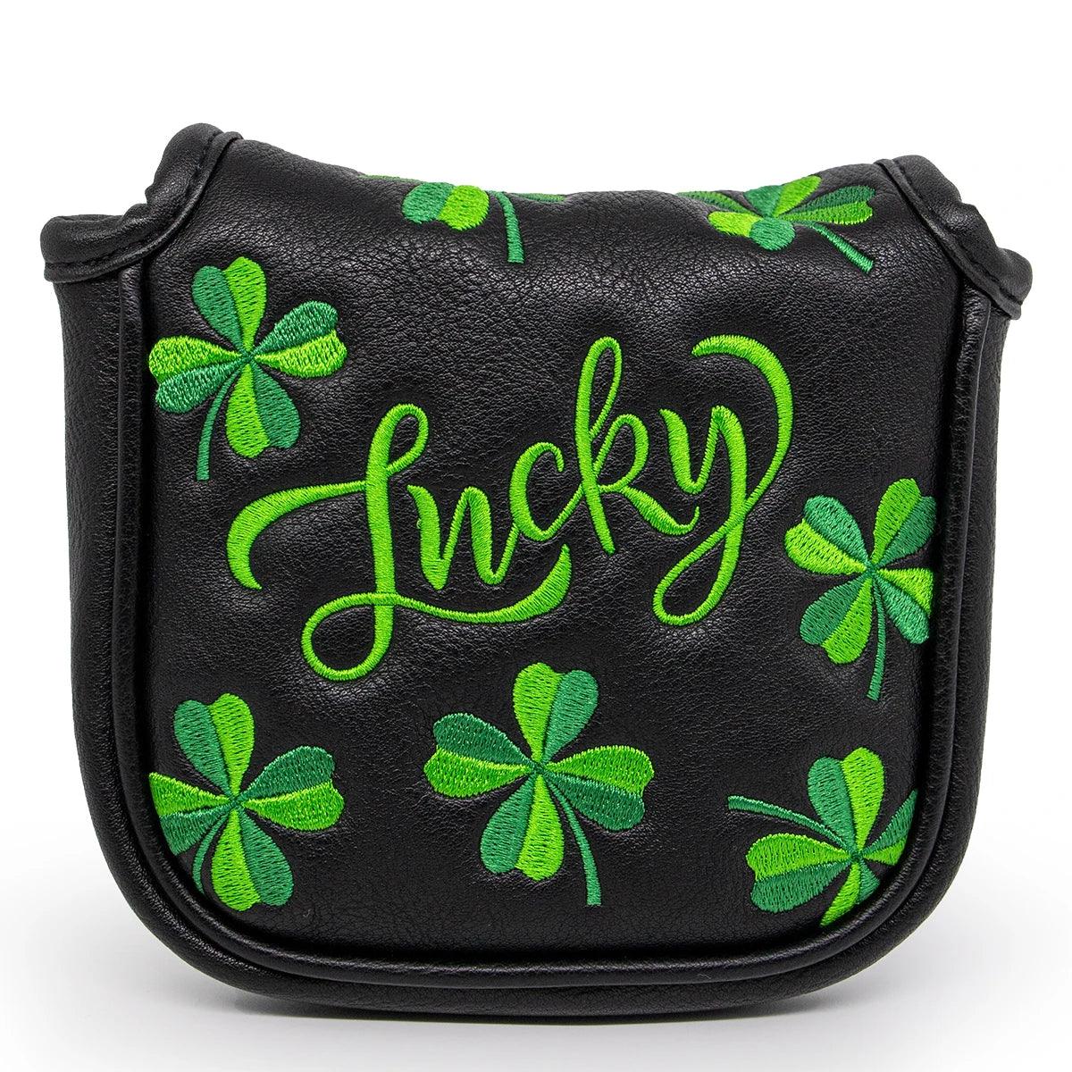 Golf Headcovers for Driver Head Cover, Embroidery Lucky Clover, Premium Leather Driver Fairway(FW), Wood Hybrid(UT) with Number