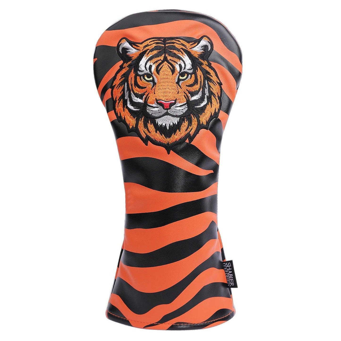 PU Leather Printed Tiger Embroidery Golf Headcover Golf Driver Head Covers