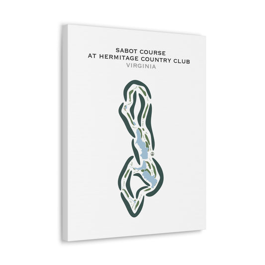 Sabot Course at Hermitage Country Club, Virginia - Printed Golf Courses