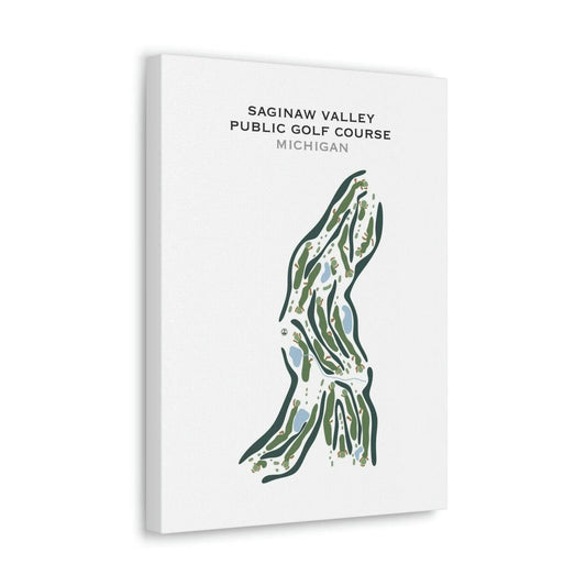 Saginaw Valley Public Golf Course, Michigan - Printed Golf Course