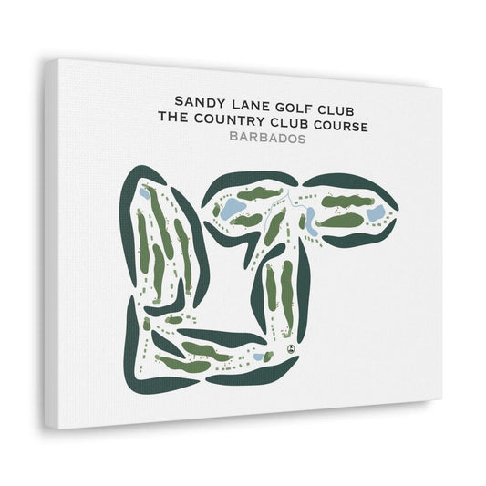 Sandy Lane Golf Club - The Country Club Course, Barbados - Printed Golf Courses