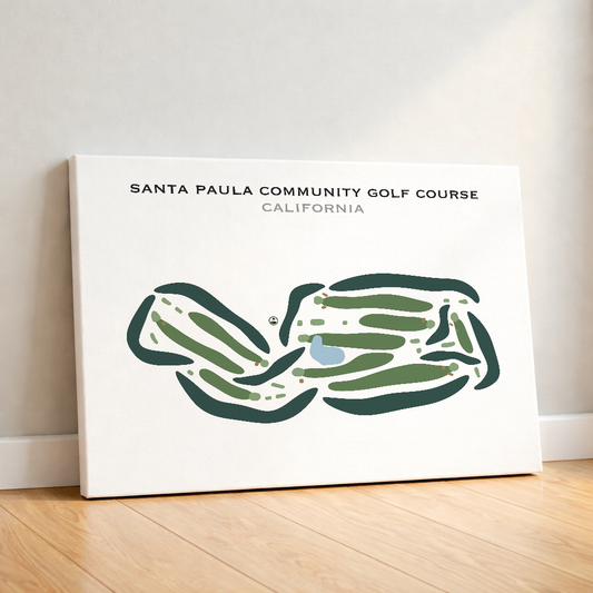 Santa Paula Community Golf Course, California - Printed Golf Courses