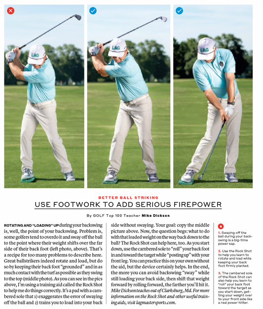 The RockShot™ Pressure Plate Golf Training Aid - Improve Balance and Weight Shift