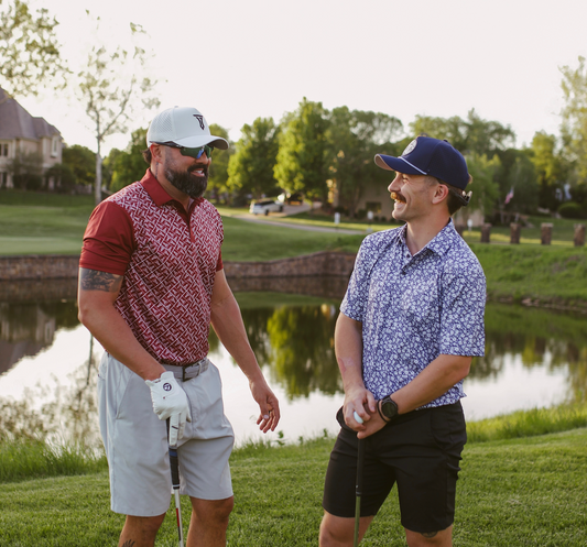 Navy Floral Performance Polo