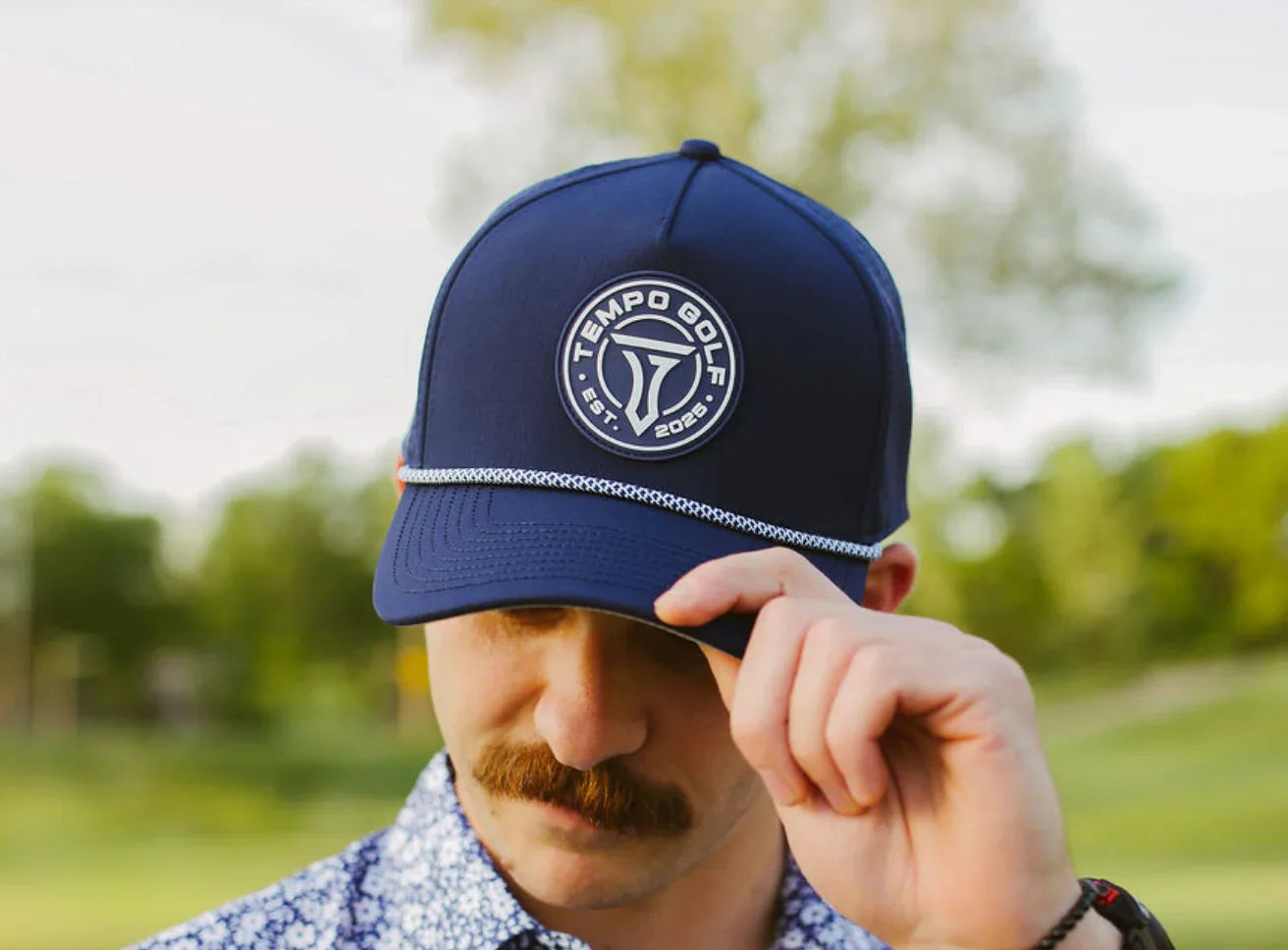 Tempo Logo Snapback Rope Hat - Navy - GOLF LEAGUE