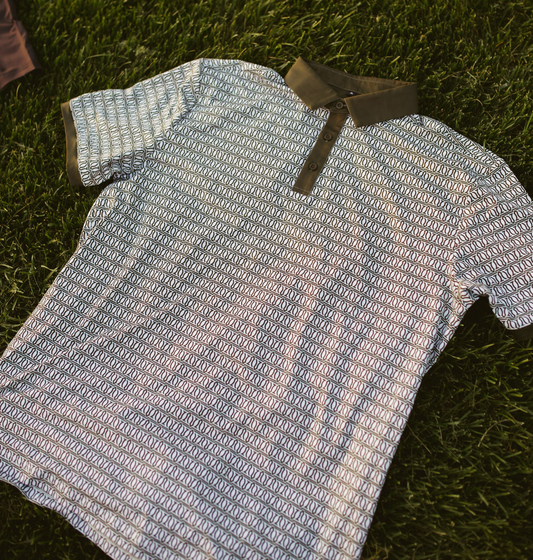 Sage Green Mosaic Performance Polo