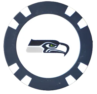 Officially Licensed Seattle Seahawks Poker Chip Ball Marker - GOLF LEAGUE