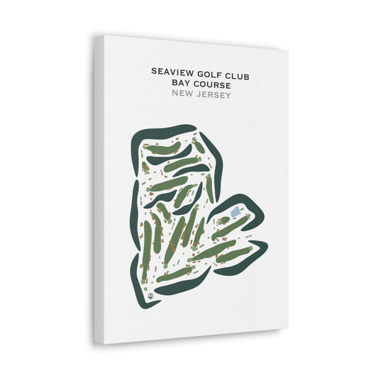 Seaview Golf Club - Bay Course, New Jersey - Printed Golf Courses