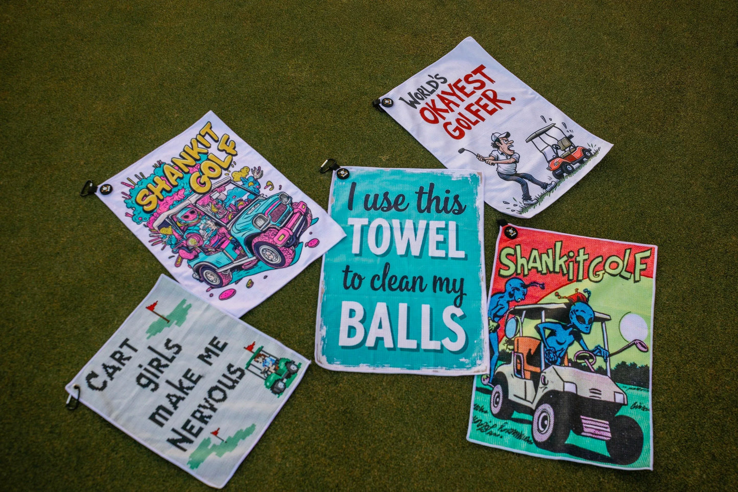 Cart Girls Make Me Nervous Golf Towel - GOLF LEAGUE