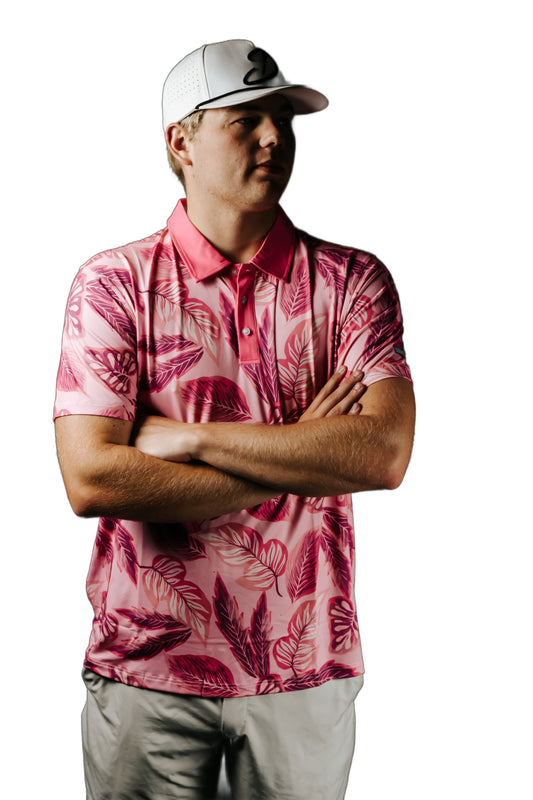 Pink Floral Polo