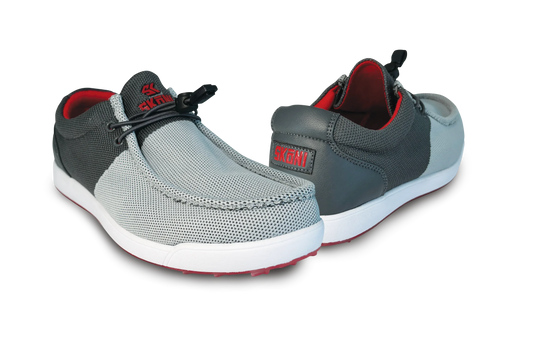 SKŌNI Men's Golf Shoe Waterproof- Grey/Red - GOLF LEAGUE