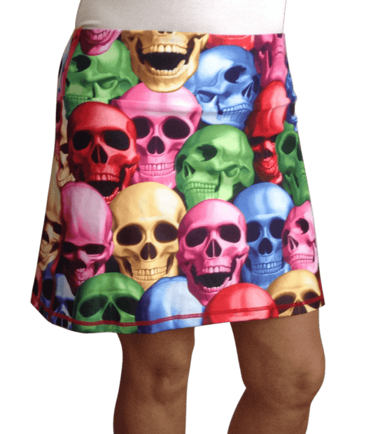 Pile of Skulls Ladies Active SKORT by ReadyGOLF