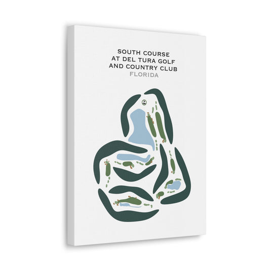 South Course at Del Tura Golf & Country Club, Florida - Printed Golf Courses
