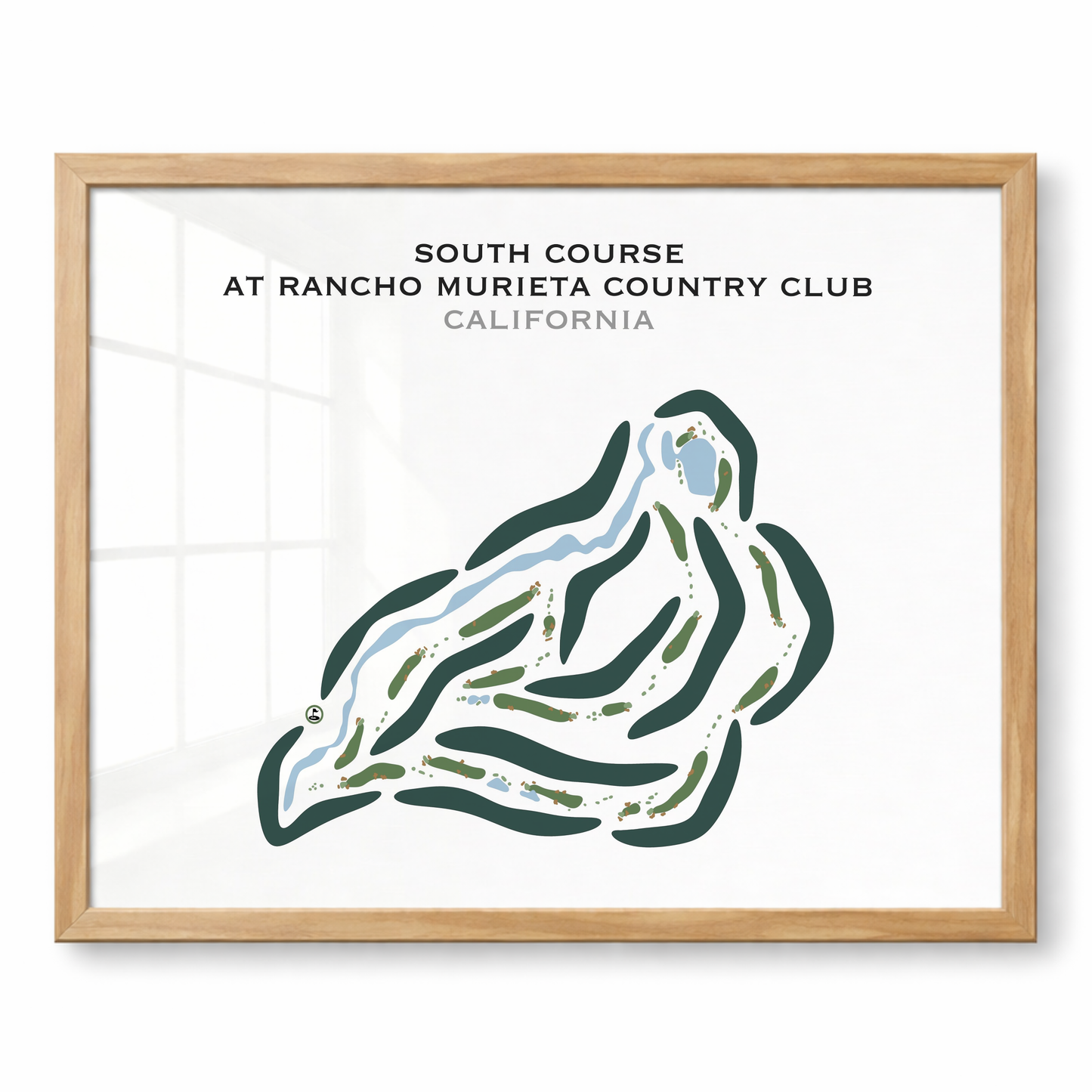 South Course at Rancho Murieta Country Club, California - Printed Golf Courses