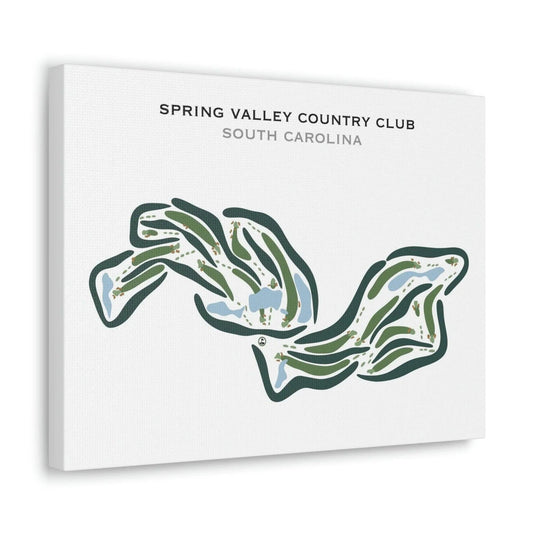 Spring Valley Country Club, South Carolina - Printed Golf Courses