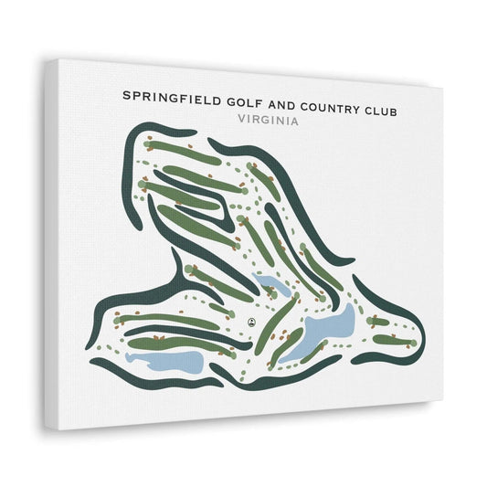 Springfield Golf & Country Club, Virginia - Printed Golf Courses