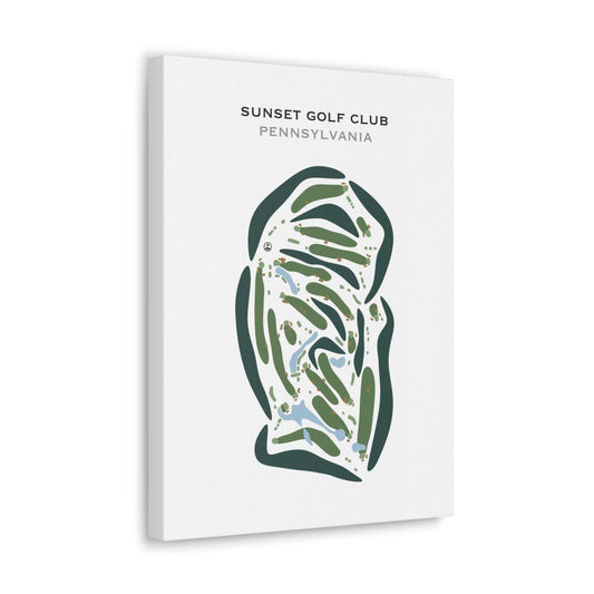 Sunset Golf Club, Pennsylvania - Printed Golf Courses
