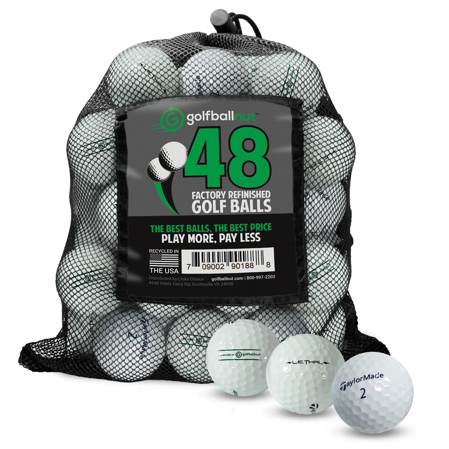 Factory Refinished Taylormade Tour Mix Golf Balls - Bulk Mesh Bags - GOLF LEAGUE