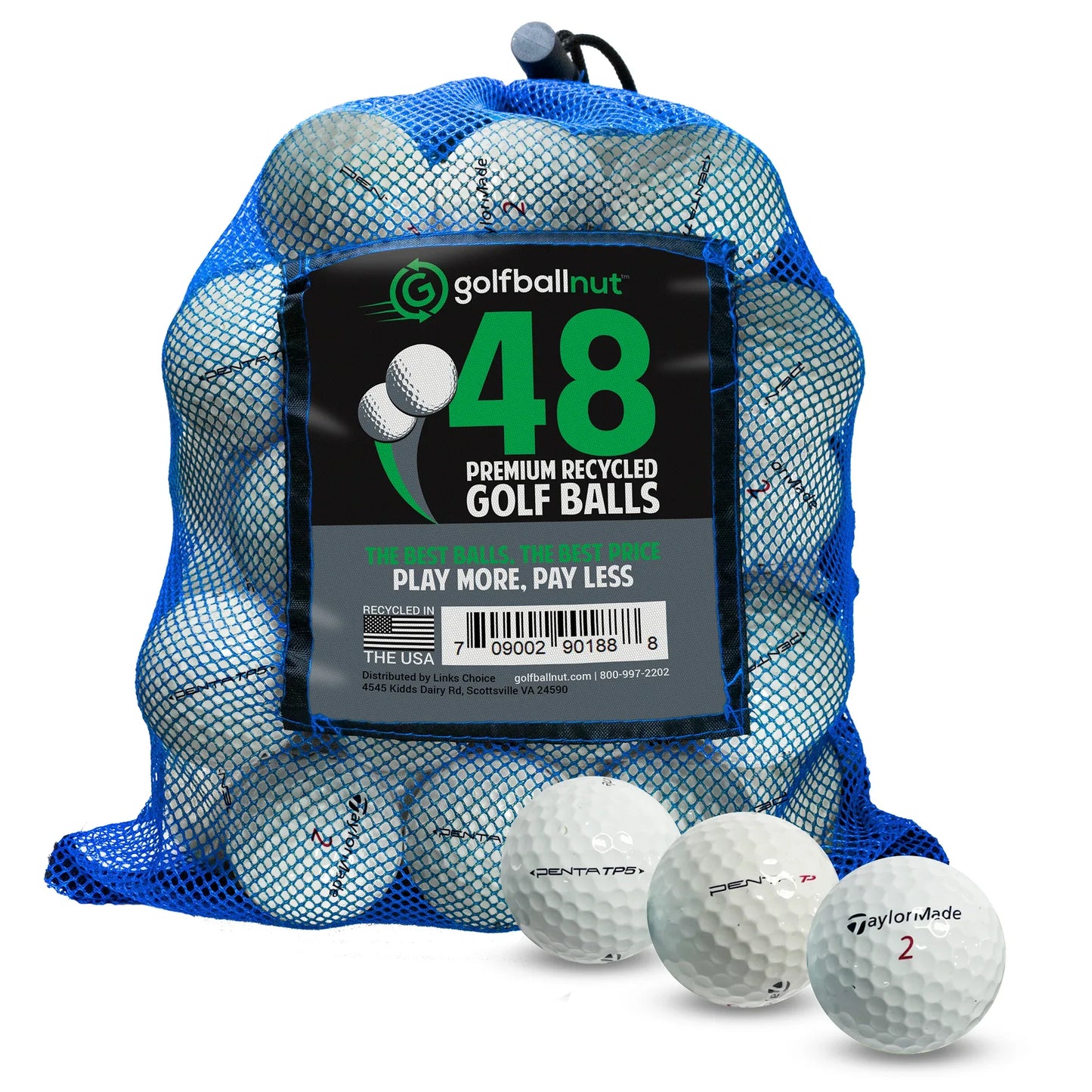 TaylorMade TP Penta Mix - Select Used Golf Balls in Bulk Mesh Bags - GOLF LEAGUE