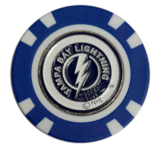 Officially Licensed Tampa Bay Lightning Poker Chip Golf Ball Marker