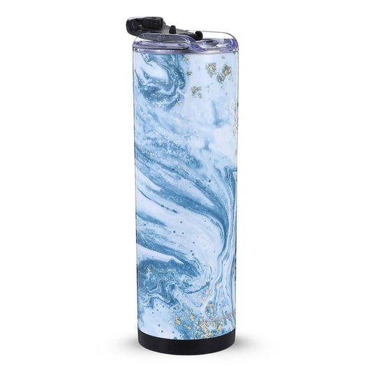 TUMBLERBLUEMARBLE_20OZSKINNYTUMBLER_3QTR - GOLF LEAGUE