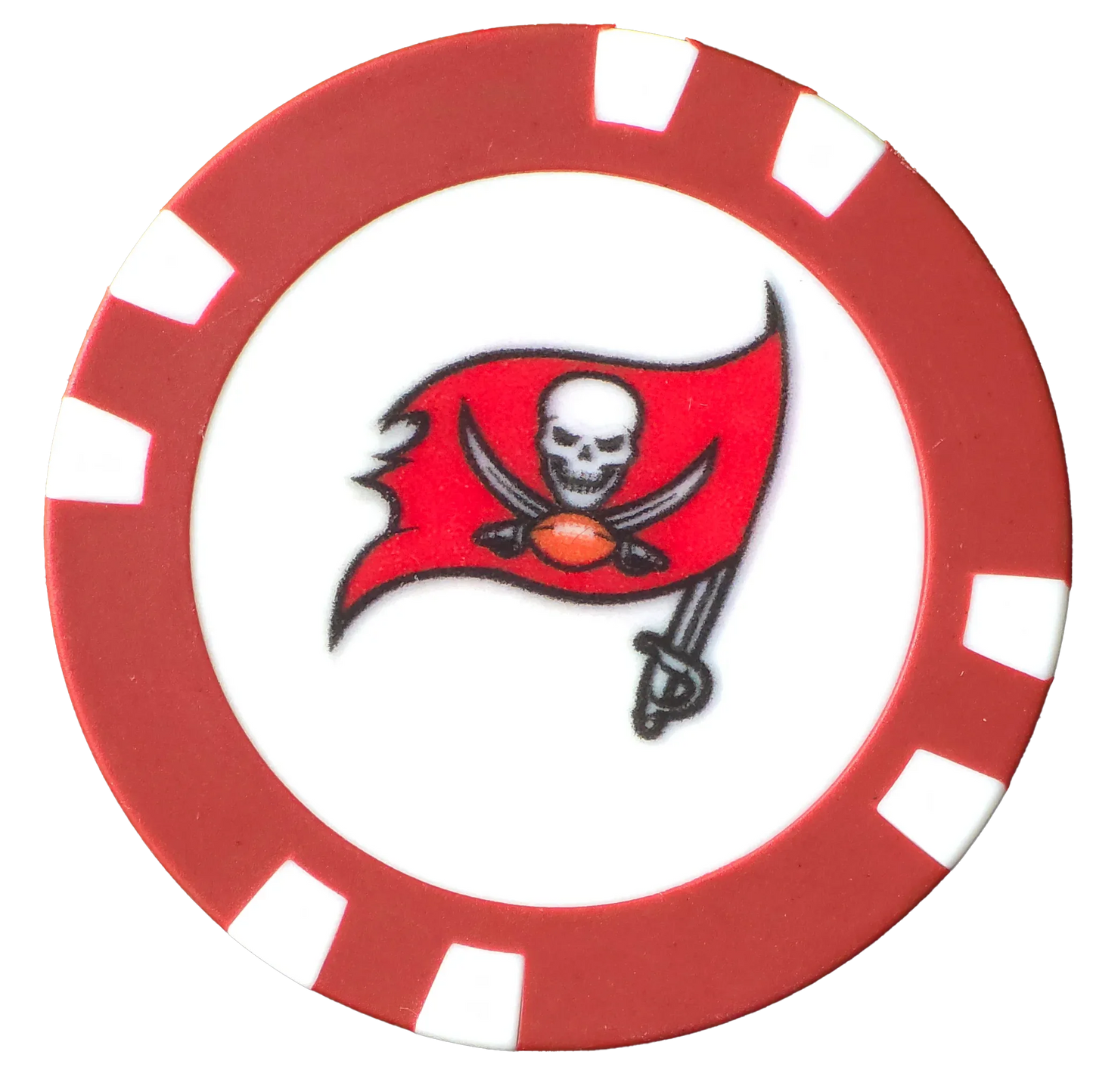 Officially Licensed Tampa Bay Buccaneers Poker Chip Ball Marker - GOLF LEAGUE