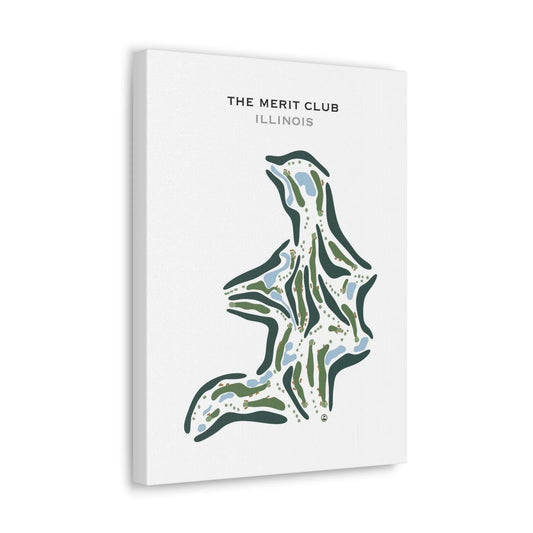 The Merit Club, Illinois - Printed Golf Course
