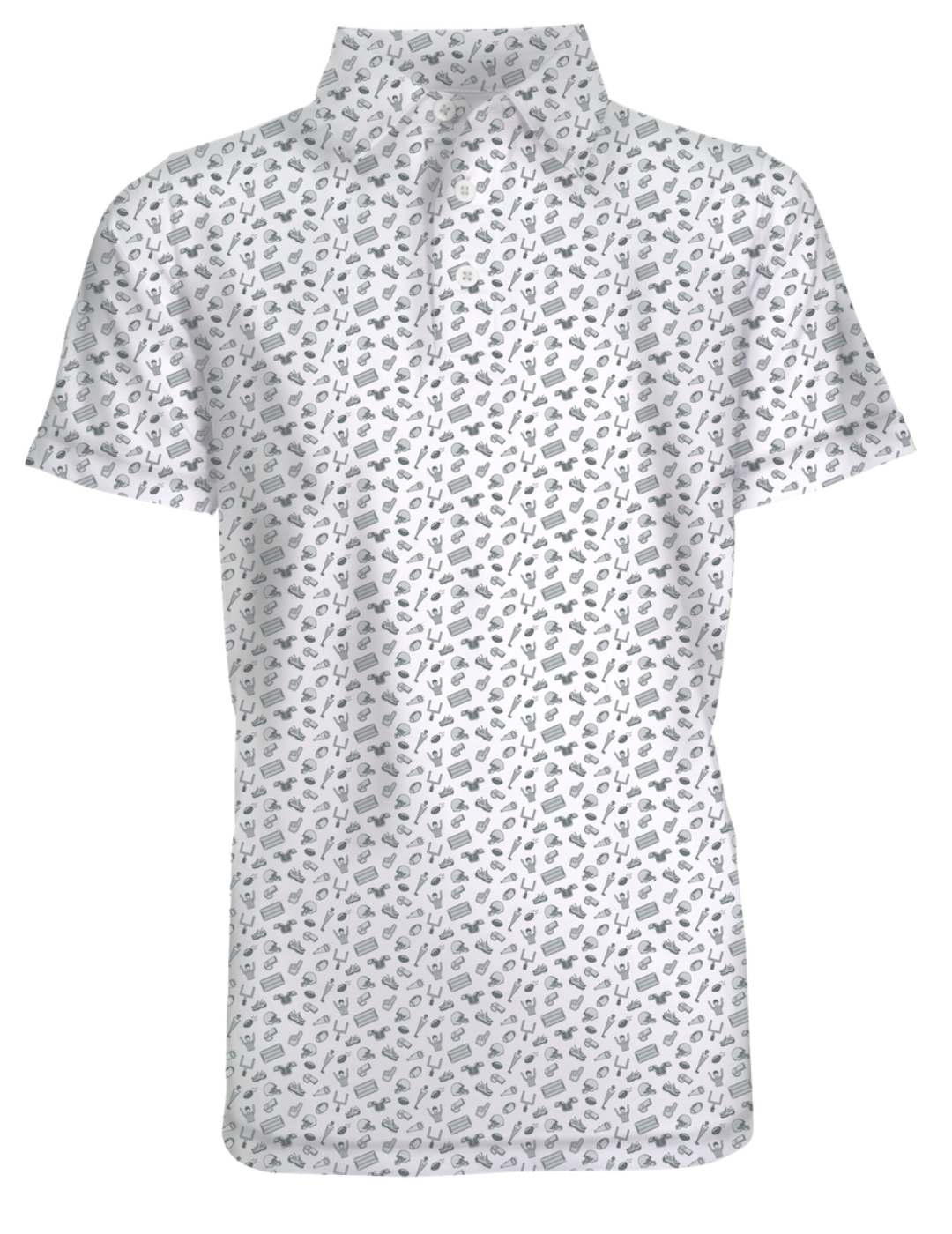 Tom All-Over Football Print Youth Boys' Polo