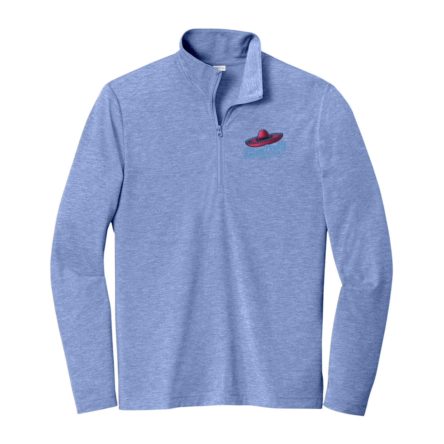 BluesDaddy Golf - Men's Tri-Blend Wicking Embroidered Quarter-Zip - GOLF LEAGUE