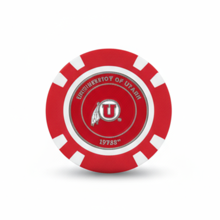 Officially Licensed Utah Utes Poker Chip Ball Marker