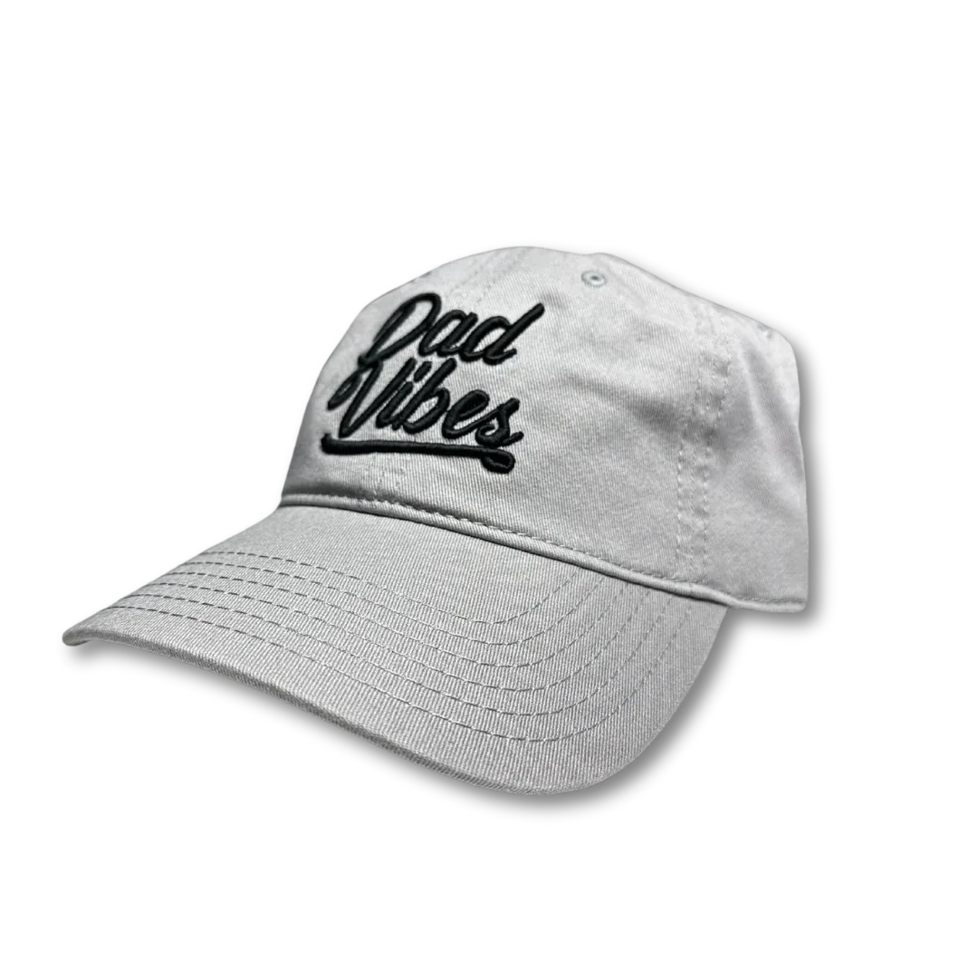 Dadvibes Script Puff (Grey Dad Hat) - GOLF LEAGUE