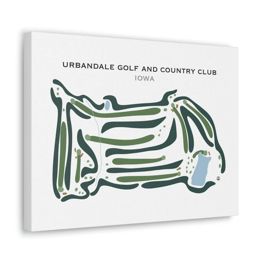 Urbandale Golf and Country Club, Iowa - Printed Golf Courses