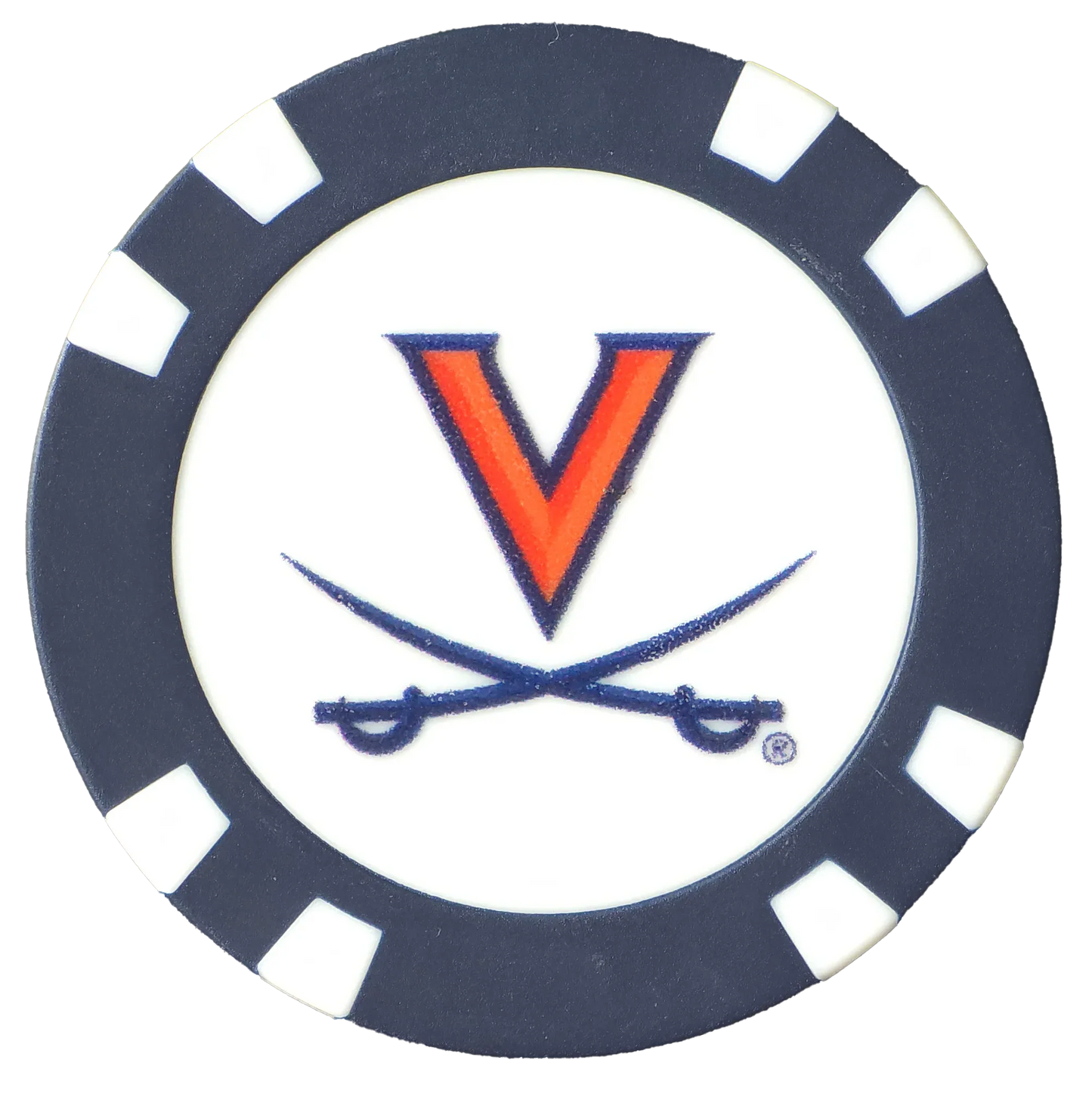 Officially Licensed Virginia Cavaliers Poker Chip Ball Marker - GOLF LEAGUE