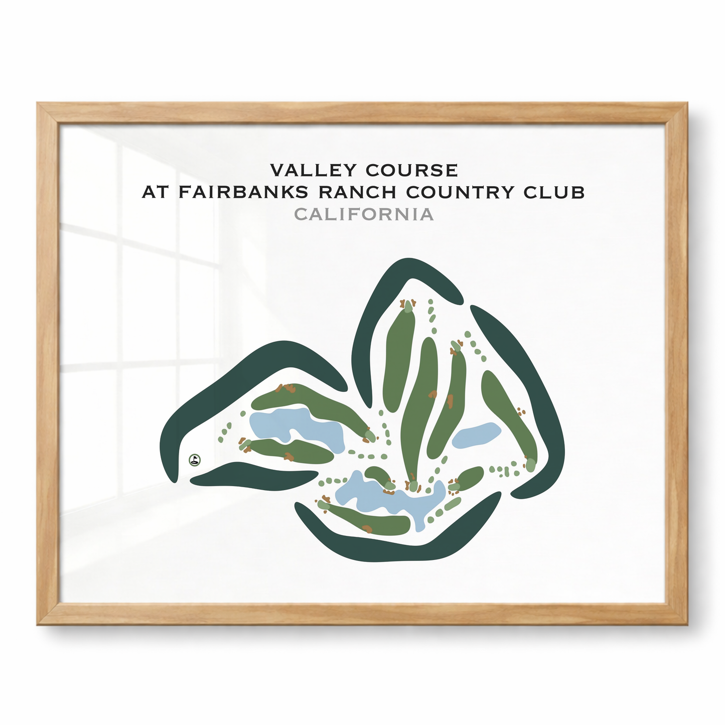 Valley Course at Fairbanks Ranch Country Club, California - Printed Golf Courses