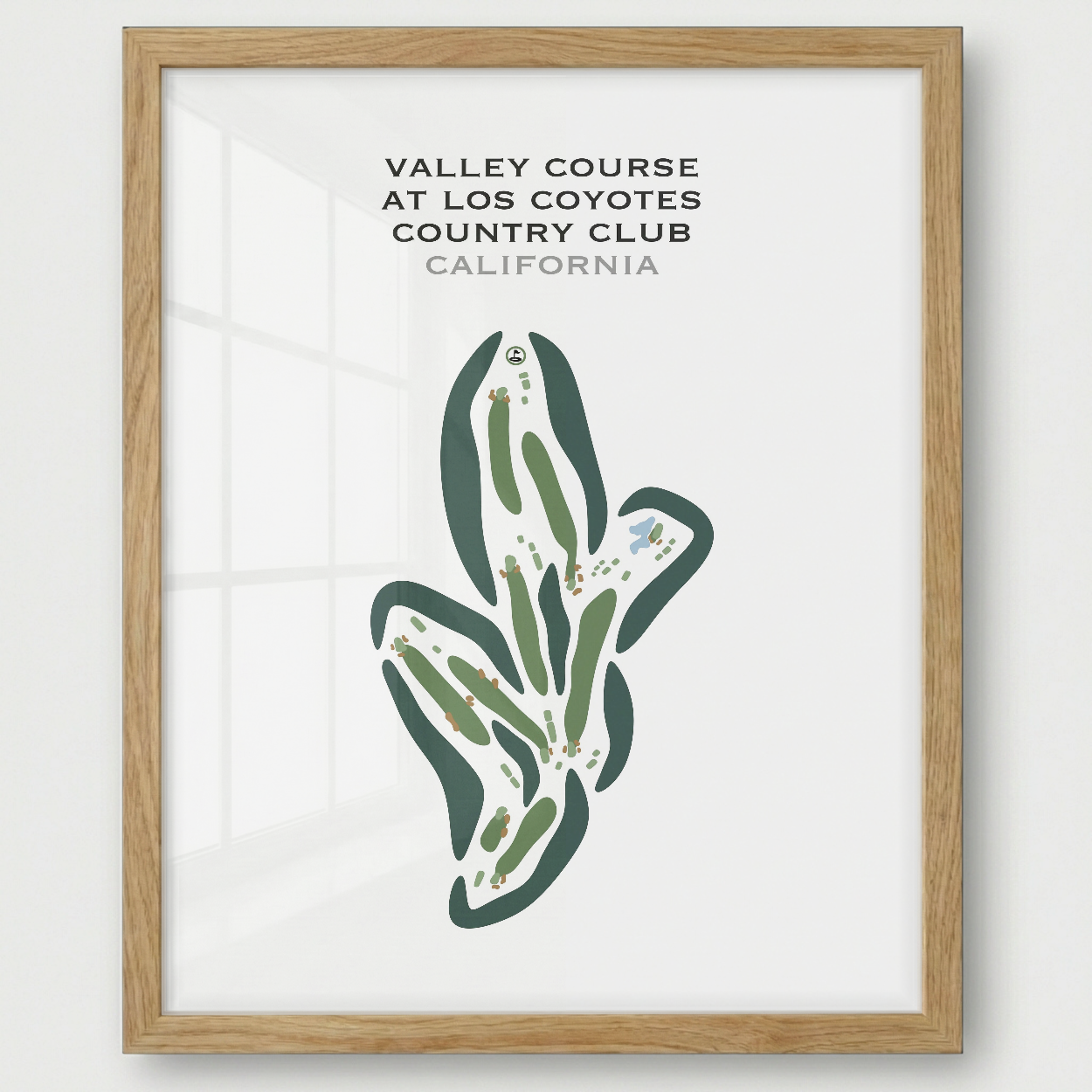 Valley Course at Los Coyotes Country Club, California - Printed Golf Courses