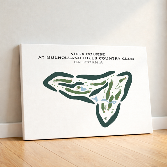 Vista Course at Mulholland Hills Country Club, California - Printed Golf Courses