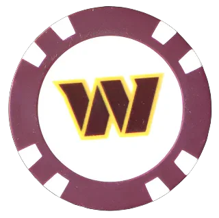 Officially Licensed Washington Commanders Poker Chip Ball Marker - GOLF LEAGUE