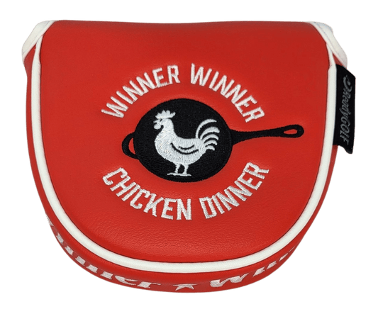 Winner Winner Chicken Dinner Embroidered Putter Cover by ReadyGOLF - Mallet