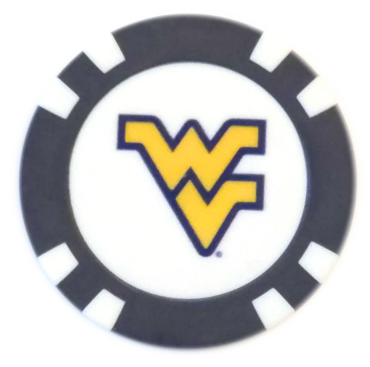 Officially Licensed West Virginia Mountaineers Poker Chip Ball Marker - GOLF LEAGUE